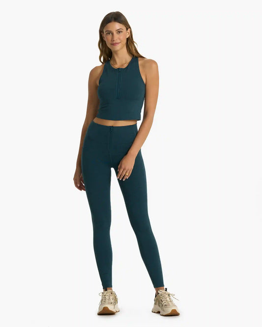Granite Heathered Zip Tank