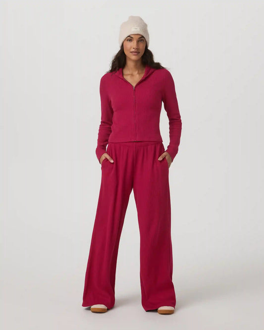 Waffle Wideleg Pant