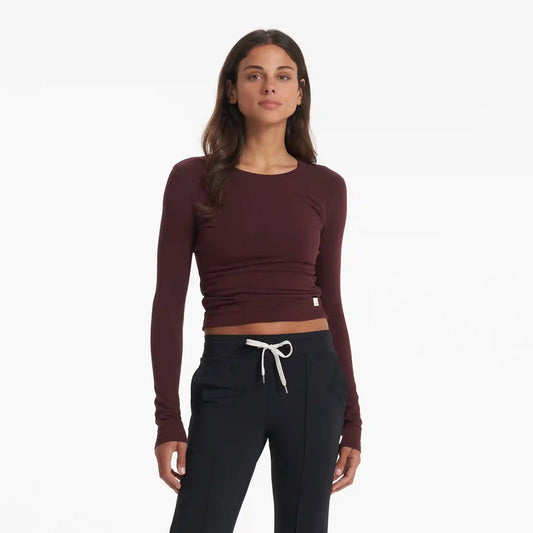 Long-Sleeve Coast Crop Crew